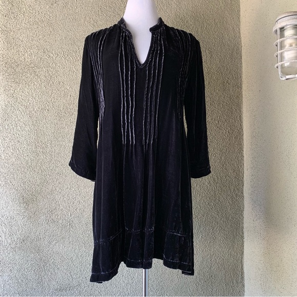 “CP Shades” Dark Navy Velvet Tunic Dress NWT $278 size M - Picture 2 of 12